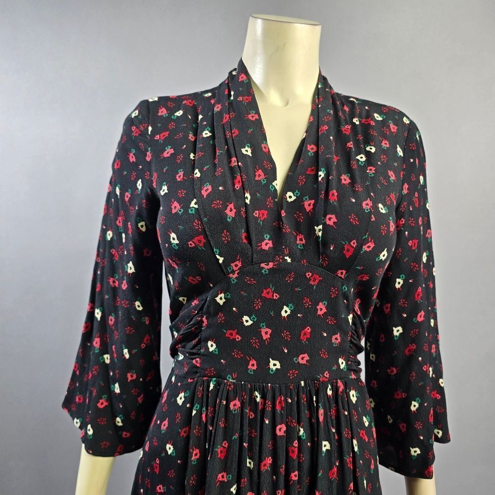 ba&sh Xs Black and White Asymmetrical Wrap Dress R9 - Picture 2 of 5